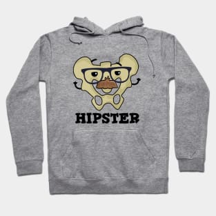 Hipster Cute Hip Bone Anatomy Pun Hoodie